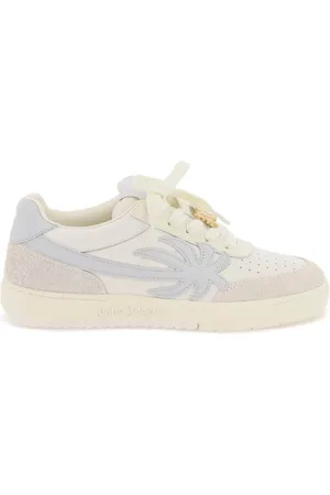 Palm Angels Sko, Dame, Flerfarvet, 39 EU, Læder, Quiltede lædersneakers med palmetræ