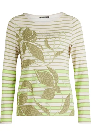 Betty Barclay Top, Dame, Flerfarvet, M, Uld, Stribet skjorte med bådhals