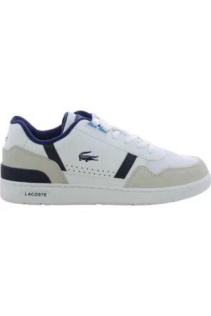 Lacoste Sko, Herre, Hvid, 43 1/2 EU, Blå T-Clip Herresko