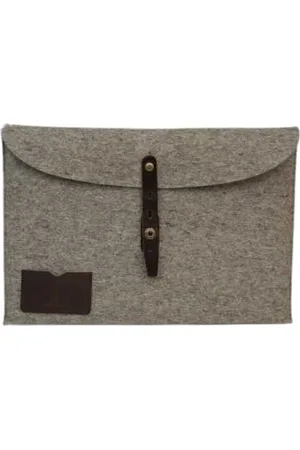 BLEU DE CHAUFFE Taske, Dame, Grå, ONE SIZE, Læder, Blå Laptop Sleeve