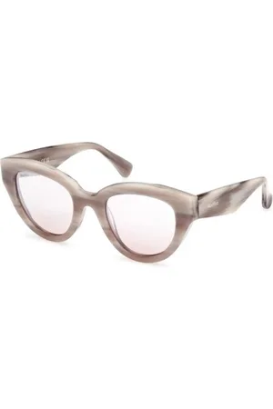 Max Mara Tilbehør, unisex, , 50 MM, Horn Brown Mirror Solbriller