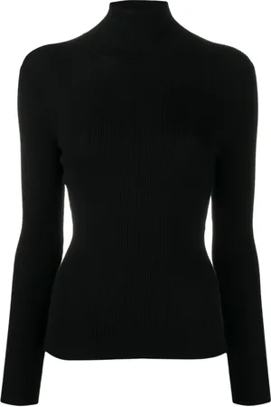 P.A.R.O.S.H. Strik, Dame, Sort, M, Uld, Sort strikket top