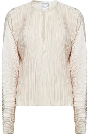 FORTE FORTE Bluser & Skjorter, Dame, Hvid, M, Polyester, Elegant Bluse