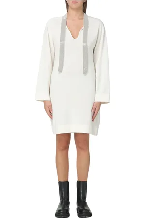 Fabiana Filippi Kjole, Dame, Hvid, XS, Abito Kjole