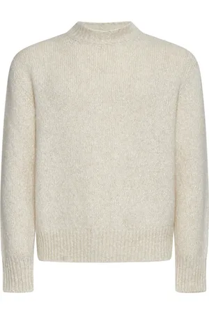 LARDINI Strik, Herre, Hvid, S, Bomuld, Hvid Sweater