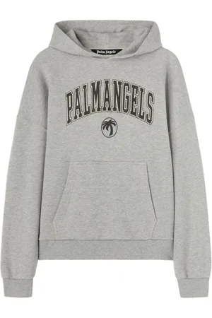 Palm Angels Sweathshirts & Hoodies, Herre, Grå, M, Tyl, Stylish Sweaters Collection Hættetrøje