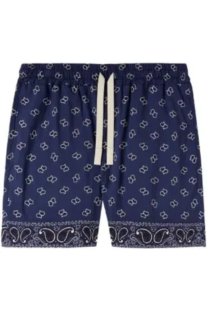 Palm Angels Badetøj, Herre, Flerfarvet, M, Bomuld, Paisley Print Shorts