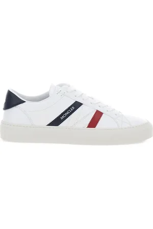 Moncler Sko, Herre, Hvid, 44 EU, Læder, Low Top Sneakers