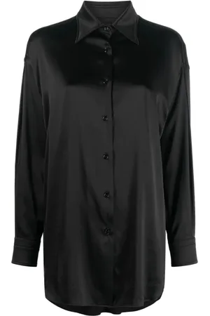 Tom Ford Bluser & Skjorter, Dame, Sort, M, Justerbar Lukning Dametøj Skjorter