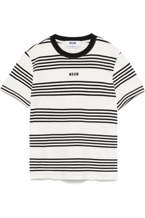 Msgm Top, Dame, Flerfarvet, L, Bomuld, Logo Broderet T-shirt Polo