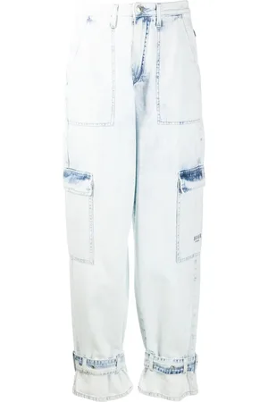 Msgm Jeans, Dame, Blå, S, Uld, Loose-fit Jeans