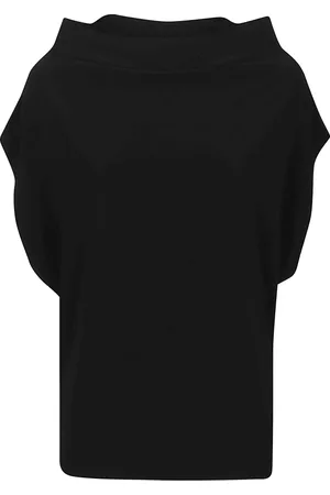 Norma Kamali Top, Dame, Sort, M, Polyester, Chic Ærmeløs Top