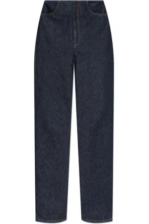 Sportmax Jeans, Dame, Blå, W27, Bomuld, Jeans med logo