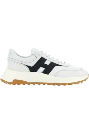 Hogan Sko, Herre, Hvid, 41 EU, Læder, Hvide læder sneakers med H-detalje