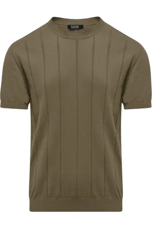 Bomboogie Strik, Herre, Grøn, L, Bomuld, Kortærmet rund hals sweater