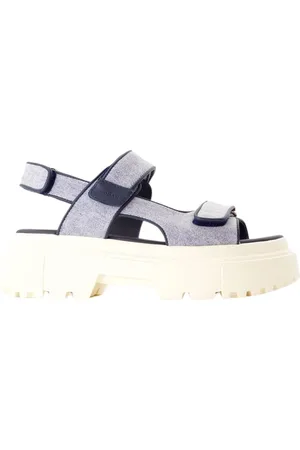 Hogan Sko, Dame, Blå, 35 EU, Bomuld, Cinturino Sandaler