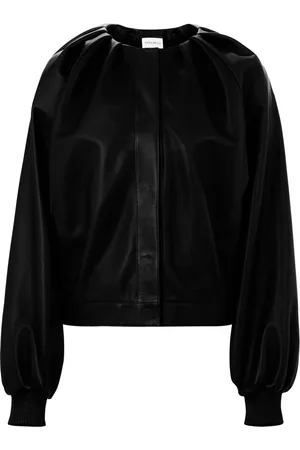 Nina Ricci Jakke, Dame, Sort, S, Læder, Kort Bomber i Nappa Læder