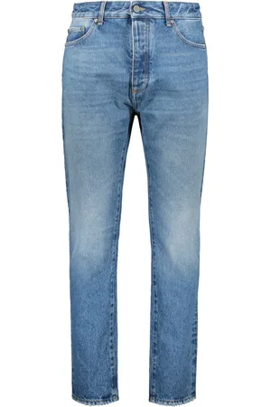 Palm Angels Jeans, Herre, Blå, W34, Denim, Klassiske denim jeans med kontrastsyninger