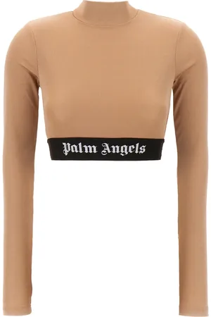 Palm Angels Top, Dame, , XS, Polyester, Logo Waistband Langærmet Top