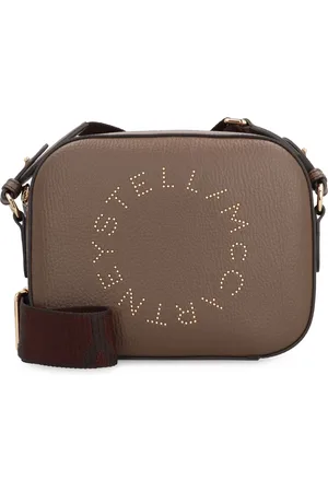 Stella McCartney Taske, Dame, Brun, ONE SIZE, Uld, Logo Kamerataske med Justerbar Strop