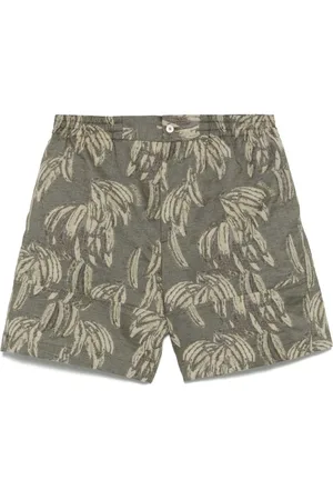 Jacquemus Shorts, Herre, Grøn, XL, Beige Shorts med Elastik Talje og Lommer
