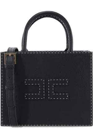 Elisabetta Franchi Taske, Dame, Sort, ONE SIZE, Uld, Faux Leather Skuldertaske