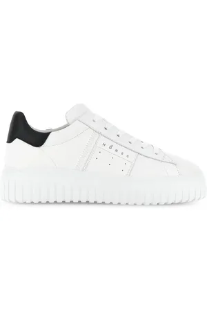 Hogan Sko, Herre, Hvid, 42 1/2 EU, Læder, Stripes Hvide Læder Sneakers