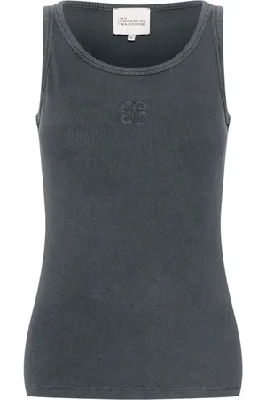 My Essential Wardrobe Top, Dame, Blå, S, Bomuld, Black Wash Ærmeløs Top