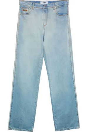 Msgm Jeans, Herre, Blå, M, Denim, Wide Leg Denim Jeans