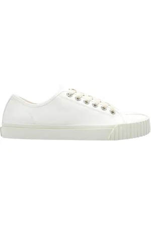 Maison Margiela Sko, Dame, Hvid, 41 EU, Bomuld, Cotton Lace-Up Sneakers