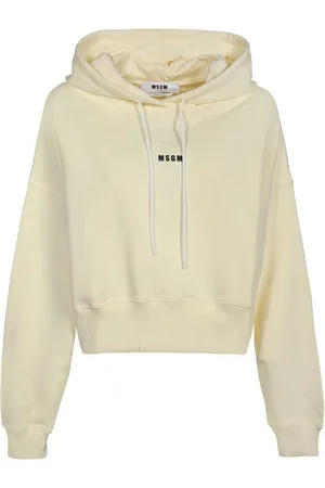 Msgm Sweathshirts & Hoodies, Dame, , S, Bomuld, Bomulds Hættetrøje med Logo Print