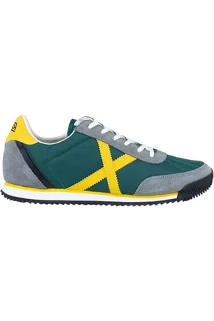 Munich Sko, Herre, Flerfarvet, 41 EU, Grøn Sporty Tekstil Sneakers