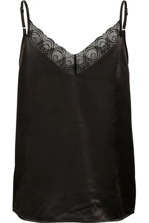 My Essential Wardrobe Top, Dame, Sort, M, Uld, Lace Strap Top