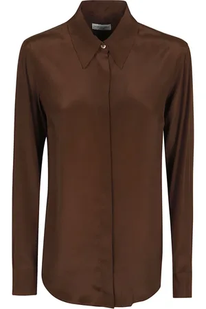 DRIES VAN NOTEN Bluser & Skjorter, Dame, Brun, L, Uld, Brun Skjorte