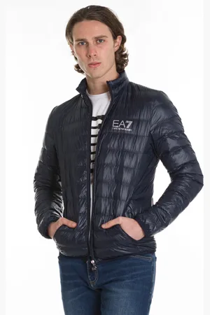 EA7 Jakke, Herre, Blå, L, Uld, Night Packable Down Jacket