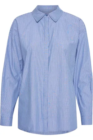 My Essential Wardrobe Bluser & Skjorter, Dame, Blå, XL, Bomuld, The Shirt