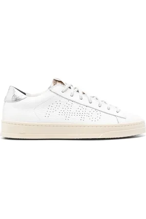 P448 Sko, Dame, Hvid, 40 EU, Læder, Jack Low Top Sneakers