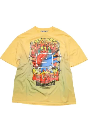 Acne Studios Top, Herre, Gul, L, Bomuld, Gul/Brun T-shirt