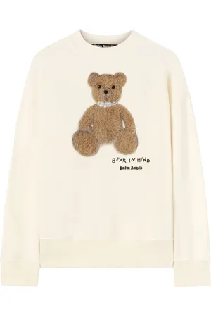 Palm Angels Sweathshirts & Hoodies, Herre, Hvid, S, Uld, Curved Logo Sweater