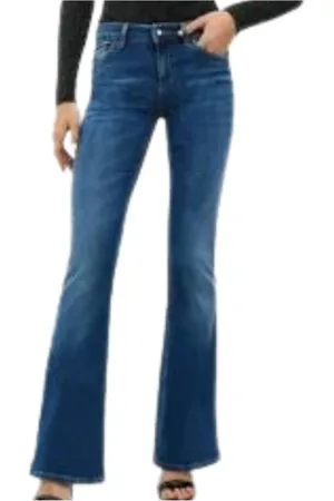 Liu Jo Jeans, Dame, Blå, W31, Bomuld, Parfait Beat L.w. Flared Jeans