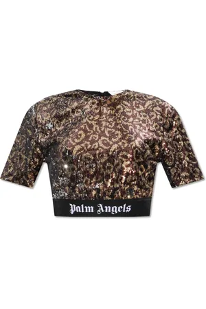 Palm Angels Bluser & Skjorter, Dame, Brun, M, Uld, Sequin Top
