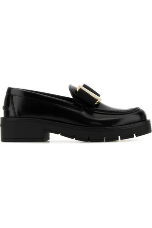 Salvatore Ferragamo Sko, Dame, Sort, 38 EU, Læder, Mirty Loafers