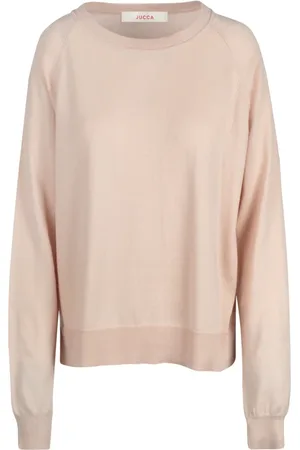 Jucca Sweathshirts & Hoodies, Dame, Lyserød, M, Bomuld, Bomuld Rund Hals Langærmet Sweater