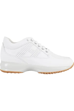 Hogan Sko, Dame, Hvid, 37 1/2 EU, Uld, Interactive Stilfulde Forata Sneakers