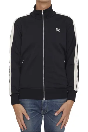 Palm Angels Sweathshirts & Hoodies, Herre, Sort, M, Uld, Track Jacket med Kontraststriber