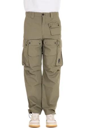 C.P. Company Bukser, Herre, Grøn, S, Bomuld, Multi-Pocket Straight Bukser