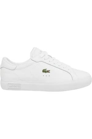 Lacoste Sko, Dame, Hvid, 39 EU, Læder, Hvide sporty læder damesneakers