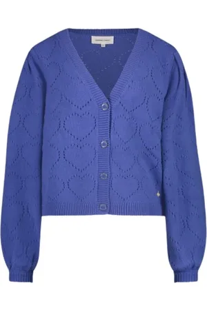 Fabienne Chapot Strik, Dame, Blå, S, Bomuld, Rosie Cardigan med Knapper