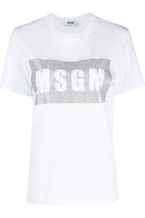 Msgm Top, Dame, Hvid, S, Bomuld, 01c Tee