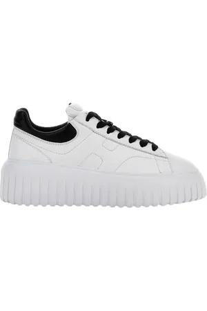 Hogan Sko, Dame, Hvid, 37 1/2 EU, Læder, H-Stripes Sneakers
